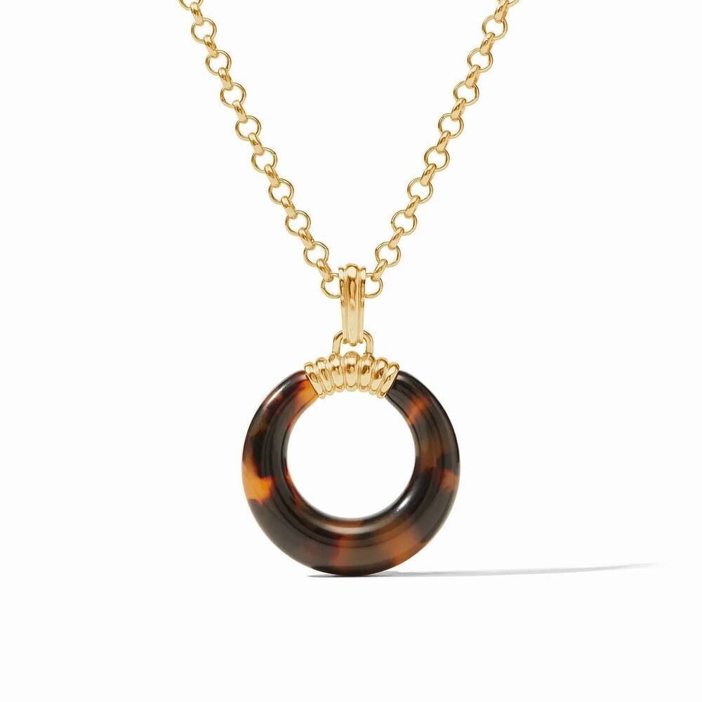 NEW JULIE VOS women's madison statement pendant in tortoiseshell
